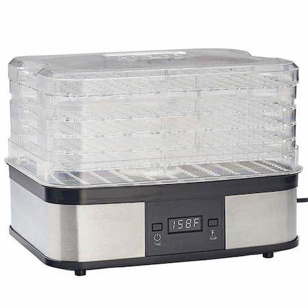 Lem Products Lem Products 6015129 3.5 sq. ft.Lem 5 Trays Food Dehydrator; Silver & Black 6015129